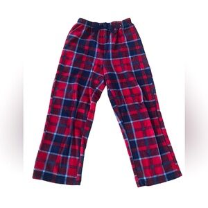 ST EVE Boy's Plaid Sleep Pant Microfleece Pajama Bottoms, Size 7